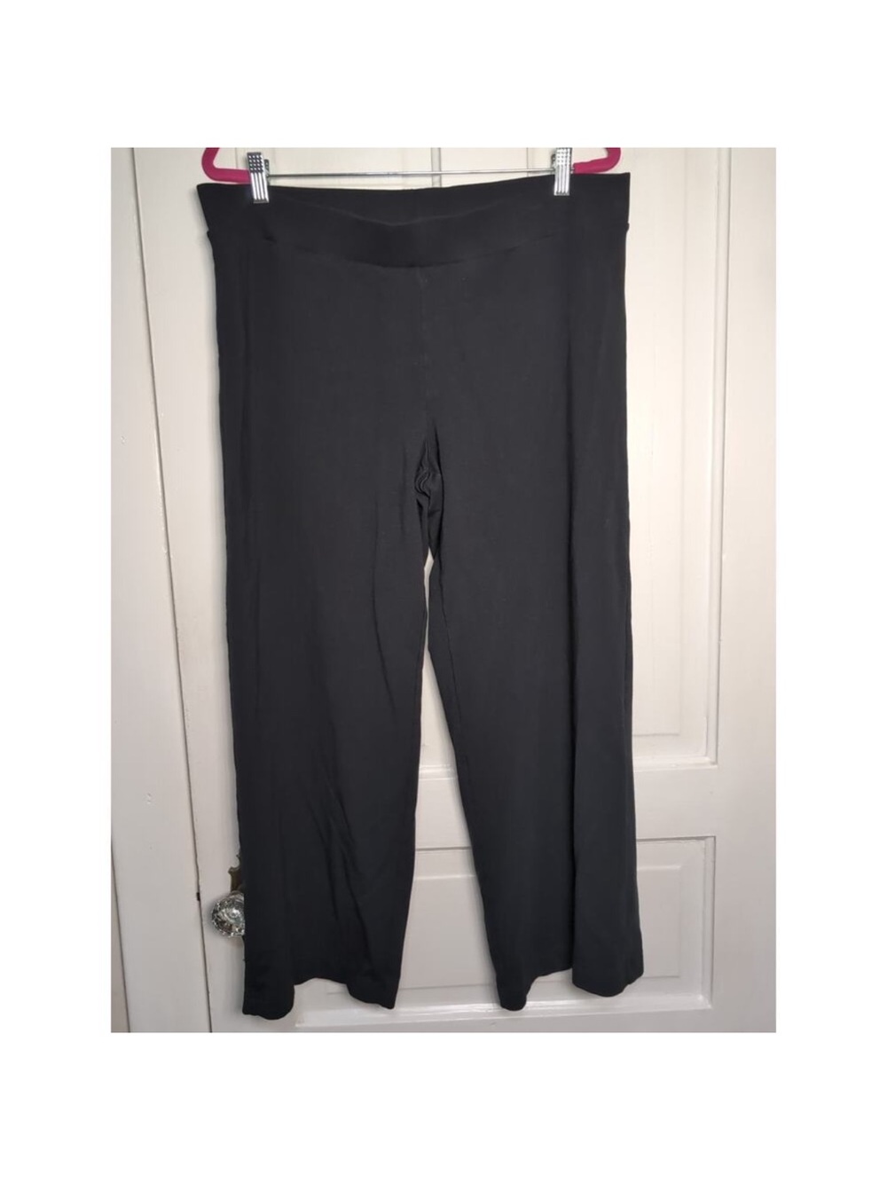 J. Jill PureJill black Pima Cotton Wide Leg Pants LP Petite Large
